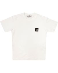 Stone Island - Short-Sleeved T-Shirt With Compass Patch - Lyst