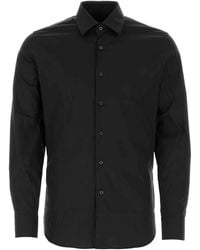 Prada - Stretch Poplin Shirt - Lyst