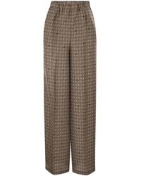 Max Mara - Silk Trousers - Lyst