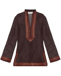 Tory Burch - Linen Striped Tunic - Lyst