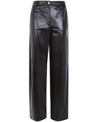 Max Mara - "Mst Legno" Nappa Leather Trousers - Lyst