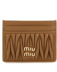 Miu Miu - Lamb Leather Cardholder - Lyst