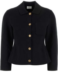 Saint Laurent - Veste Courte Poche Plaquee Lai - Lyst