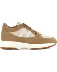Hogan - Interactive Suede And Fabric Sneakers - Lyst