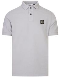 Stone Island - Polo Shirt With Logo Patch - Lyst