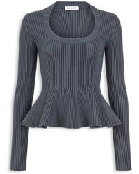 Alaïa - Alaia Top Peplum A Coste - Lyst
