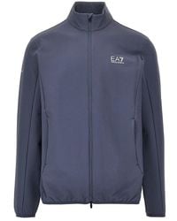 EA7 - Embossed Ventus7 Full-Zip Sweatshirt - Lyst