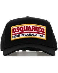 DSquared² - Black Cotton Baseball Cap - Lyst