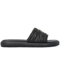 Pinko - Quilted Applique Flat Shoes - Lyst