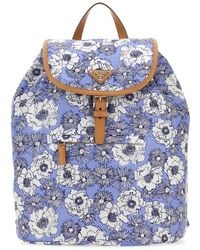 Prada - Printed Re-Nylon Backpack - Lyst