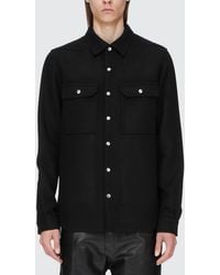 Rick Owens - Wool Outershirt Jacket - Lyst