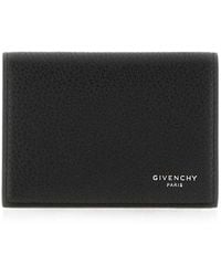 Givenchy - Logo-Print Grained Leather Bi-Fold Card Holder - Lyst