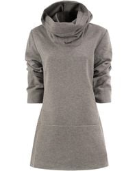 7 For All Mankind - Short Wool And Cashmere-Blend Hooded Dress - Lyst