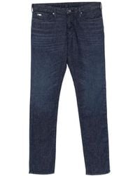 Emporio Armani - Cotton Elastane Pockets Pants - Lyst