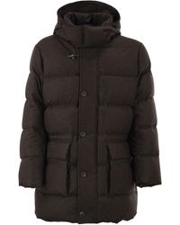 Fay - Pure Virgin Wool Hooded Down Coat - Lyst