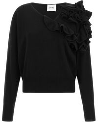 Nude - Ruffled Sweater - Lyst