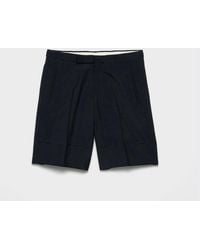 Prada - Dark Mohair Virgin Wool Shorts - Lyst