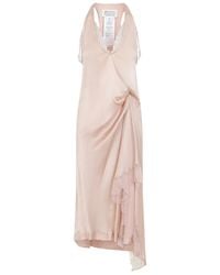 Maison Margiela - Light Rose Lace Slip Midi Dress - Lyst