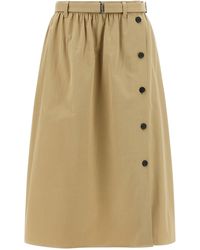 Prada - Panama Old Cotton Skirt - Lyst