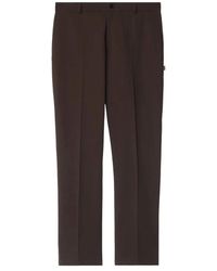 Burberry - Cotton Twill Slim Chinos - Lyst