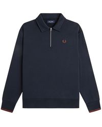 Fred Perry - 100% Cotton Sweatshirt - Lyst