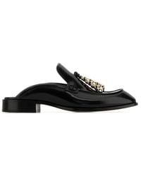 Loewe - Leather Loafer Mules - Lyst