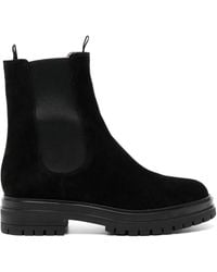 Gianvito Rossi - Chester Suede Leather Boots - Lyst