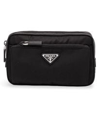 Prada - Re-Nylon And Saffiano Leather Belt Bag - Lyst