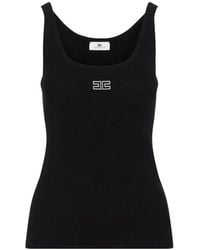 Elisabetta Franchi - Nero Burro Knit Top - Lyst