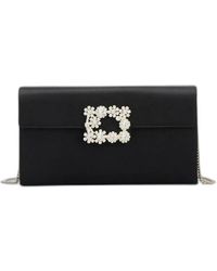 Roger Vivier - Efflorescence Embellished Chain Clutch Bag - Lyst