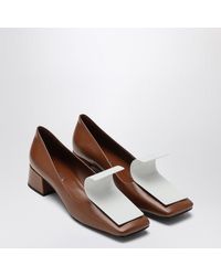 Prada - Tabacco And Leather Décolleté - Lyst