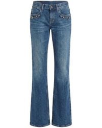 Gucci - Low Rise Flare Pants - Lyst