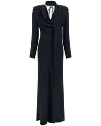 ROTATE BIRGER CHRISTENSEN - Rotate Birger Christensen 'Satin Maxi Drapy' Dress - Lyst