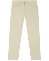 BOSS - Polyester Cotton Trousers - Lyst