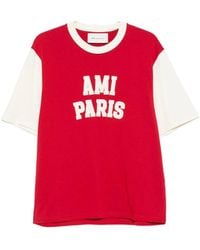 Ami Paris - Logo Cotton T-Shirt - Lyst