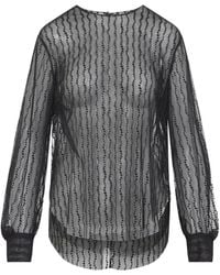 Alberta Ferretti - Tulle Blouse - Lyst