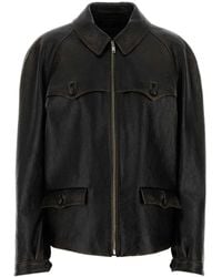 Prada - Leather Jacket - Lyst