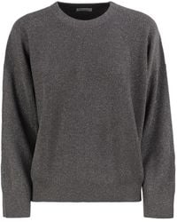 Brunello Cucinelli - Cotton And Viscose Rib Sweater - Lyst