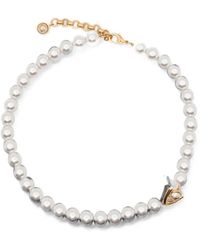 CASABLANCA - And Lotus Pearl Necklace - Lyst