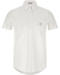Brunello Cucinelli - Logo Embroidery Shirt - Lyst