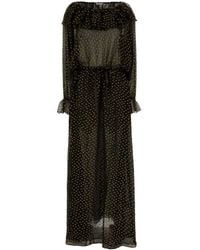 Bode - Embroidered Silk Blend Stadium Dress - Lyst