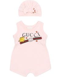 Gucci - Baby Body Set With Beanie Hat - Lyst