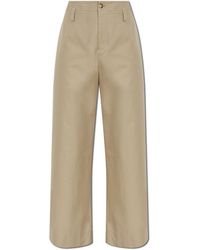 McQueen - Cotton Trousers With Straight-Leg Cut - Lyst