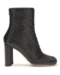Bottega Veneta - Cherry Intrecciato Ankle Boots - Lyst