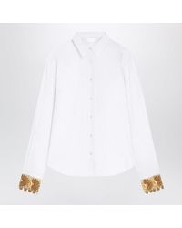 Dries Van Noten - Cotton Shirt With Embroidered Cuffs - Lyst