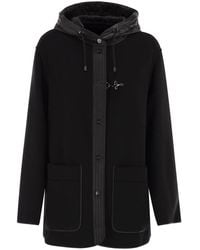 Fay - Two-Material Wool And Cashmere Caban Coat - Lyst