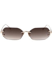 Linda Farrow - Lightgold/Mochagrad Titanium Sunglasses - Lyst