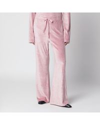 Sanderlak - Strawberry Flared Velvet Jogging Trousers - Lyst