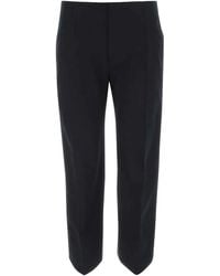 Bottega Veneta - Midnight Cotton Cropped Cut Pant - Lyst