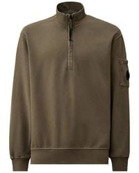 C.P. Company - C.P.Company Half Zip Sweatshirt With Lens Pocket - Lyst